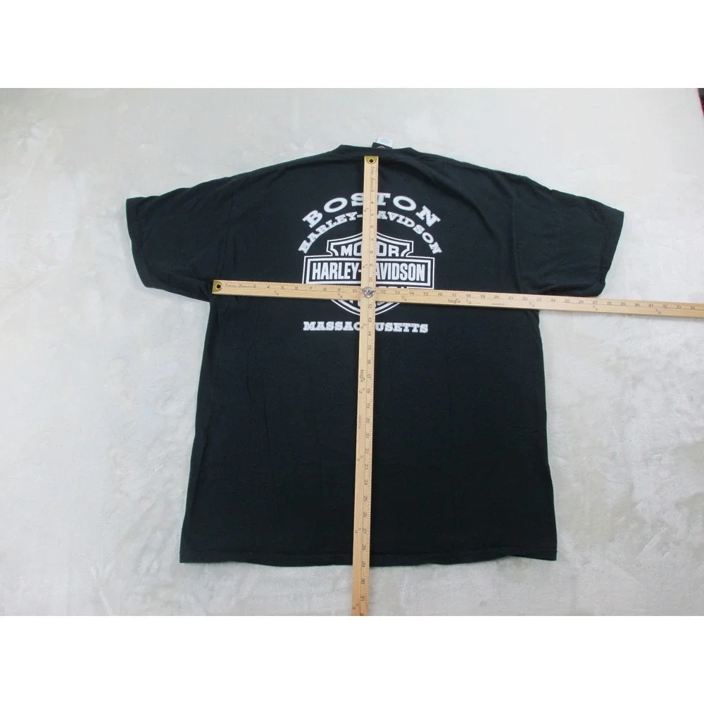 VINTAGE Harley Davidson Shirt Mens Extra Large Black Boston Motorcycle 2006*